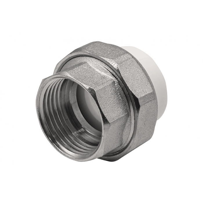 Муфта комбинированная разъемная, внутренняя резьба 25х1\" EVER PLAST /белый